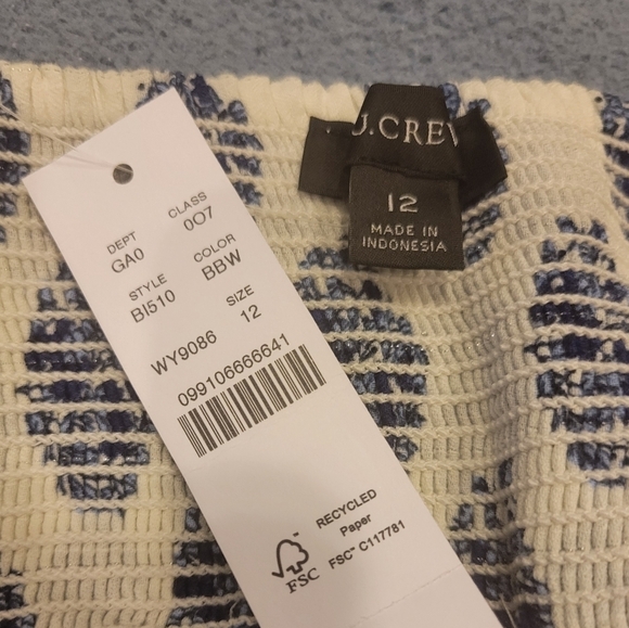 J. Crew Smocked Crop Top Size 12 - Picture 4 of 4